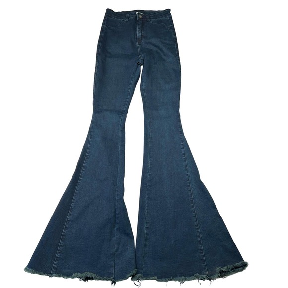 Three Bird Nest Denim - Three Bird Nest | Ultra Flare Jeans Super Stretchy Dark Wash Size M